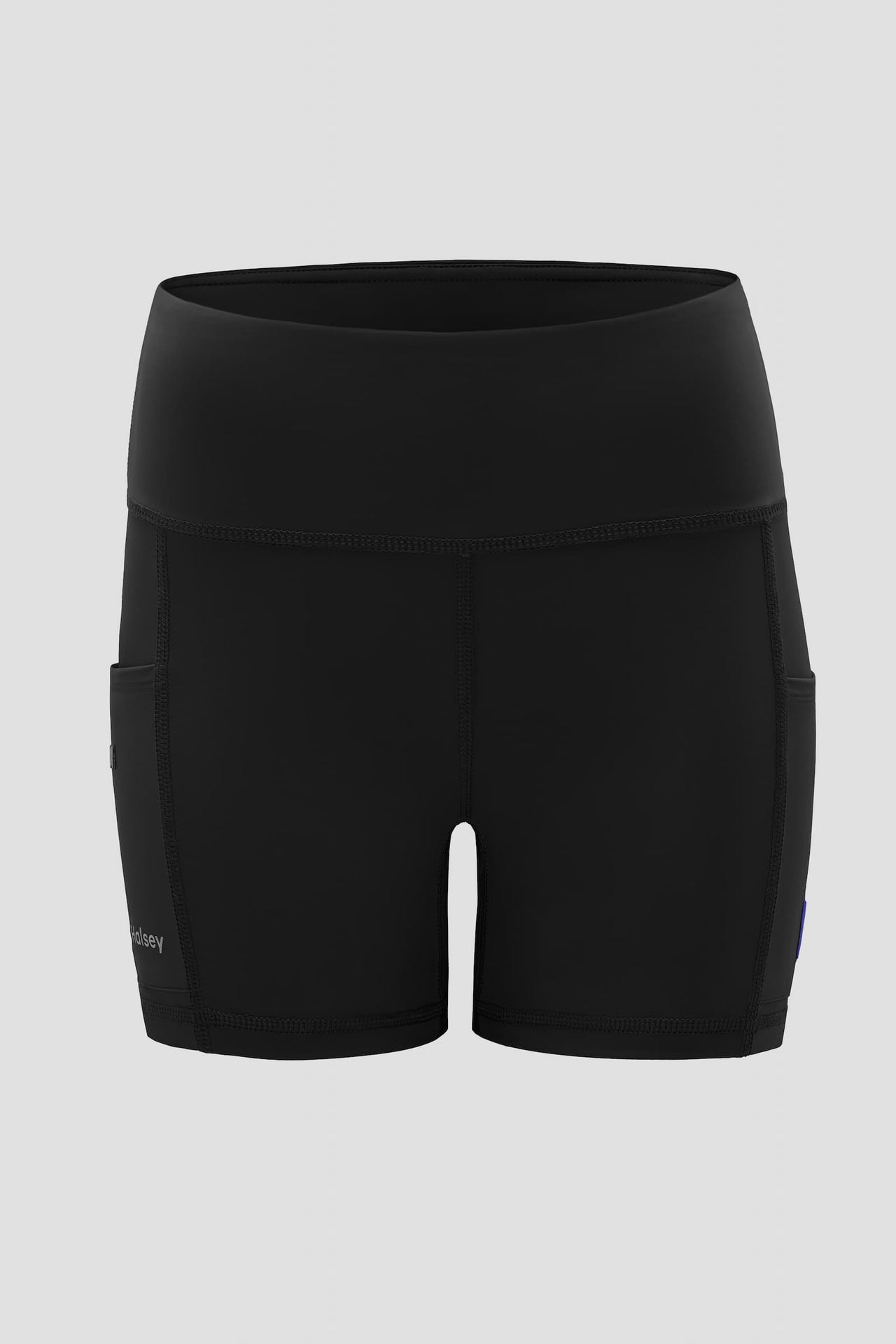 Night black athletic biker shorts with built in compression