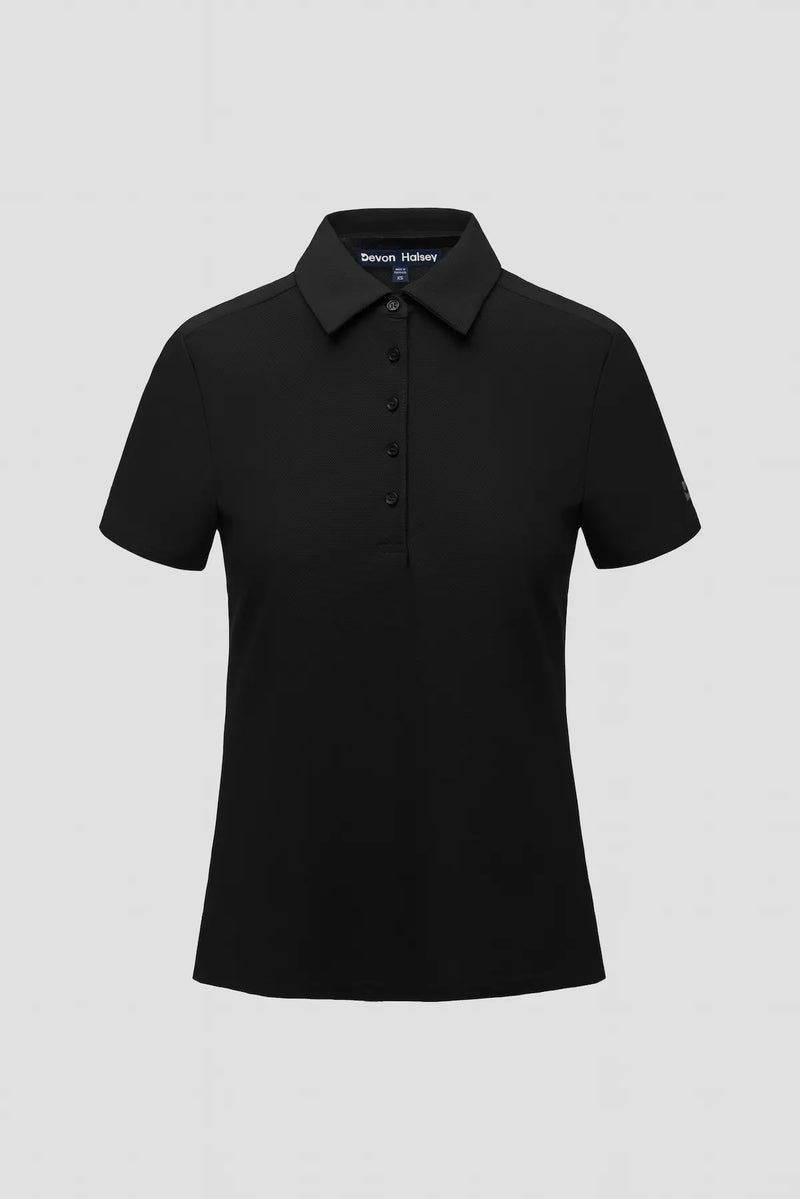 Color:Night Black classic polo shirt