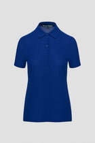 Lightweight blue polo shirt breathable mesh