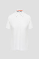 Lightweight white polo shirt breathable mesh