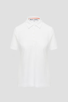 Lightweight white polo shirt breathable mesh