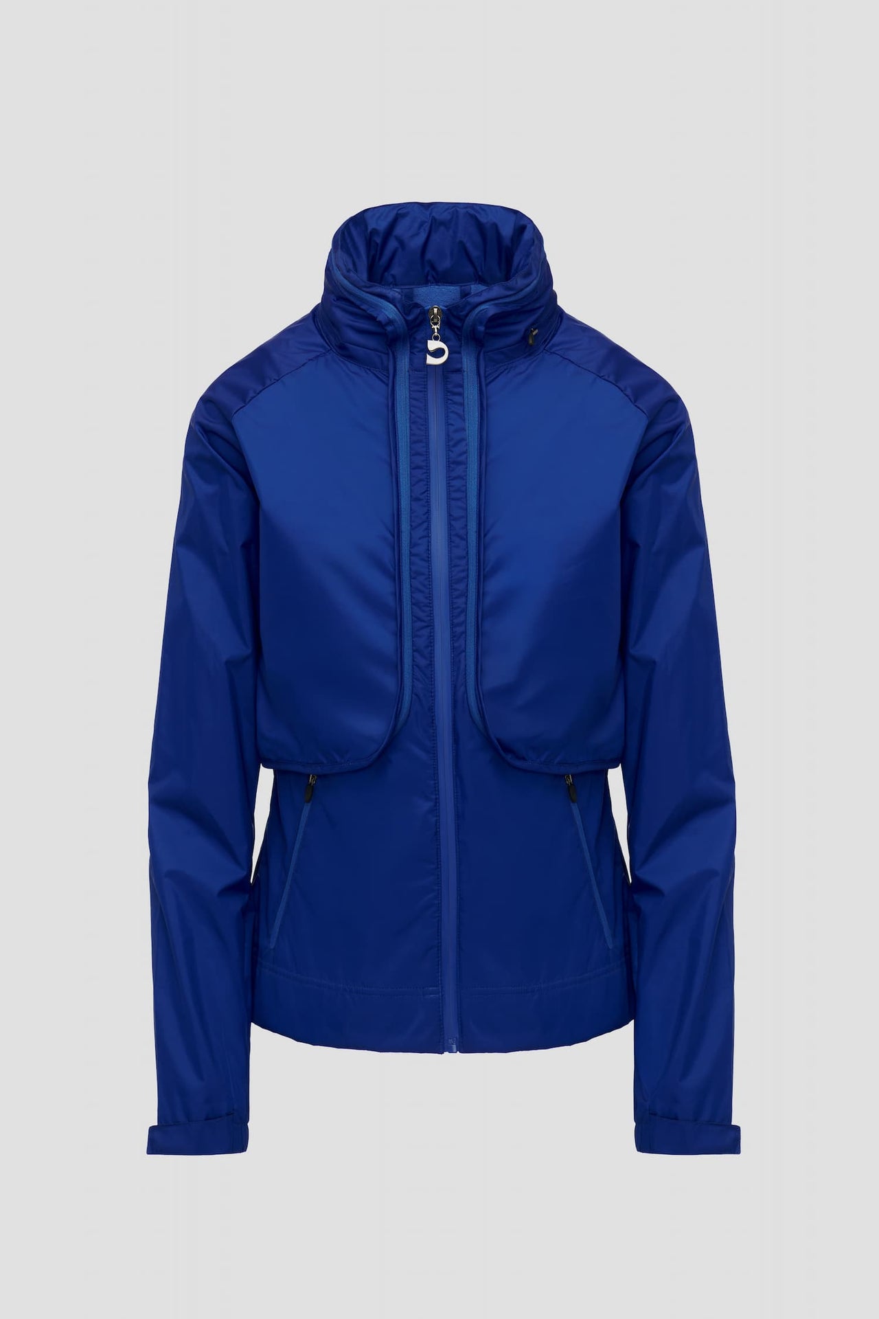 Blu Devon Halsey jacket on a light grey background