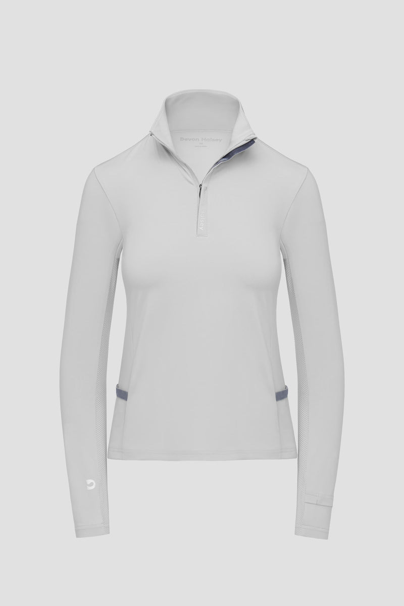 Color:Vapor Grey Vapor grey long sleeve athletic shirt