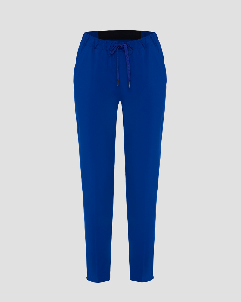 Blue lightweight Jac Jogger pants with a drawstring