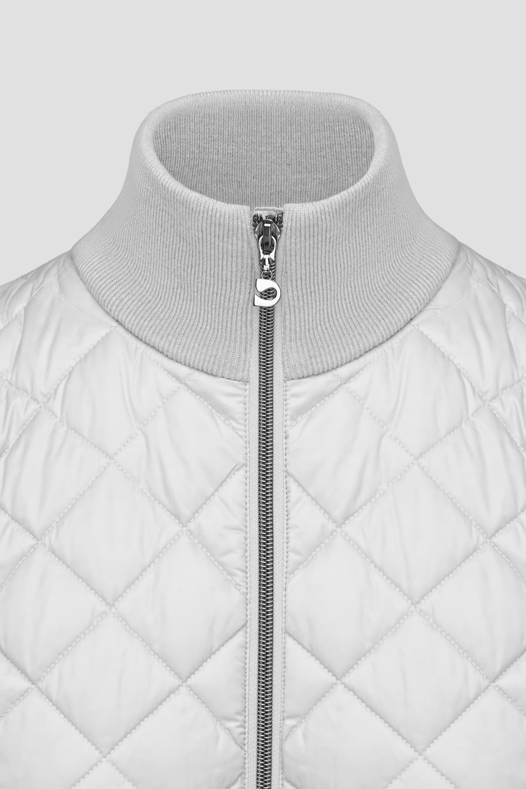 Grey Devon Halsey lexi jacket with a zipper on a light grey background