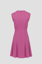Pink athletic dress for women with back zipper