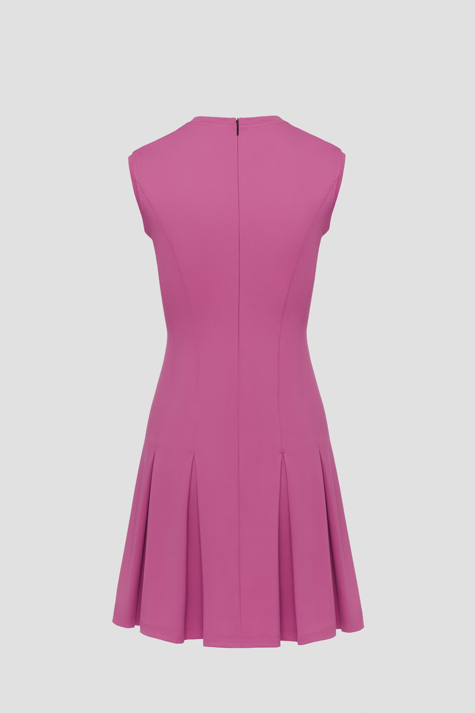 Pink athletic dress for women with back zipper