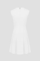 White athletic dress for women back with zipper