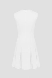 White athletic dress for women back with zipper